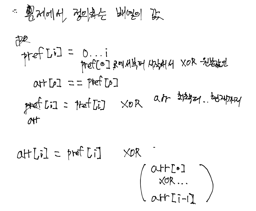 출력배열 정의
